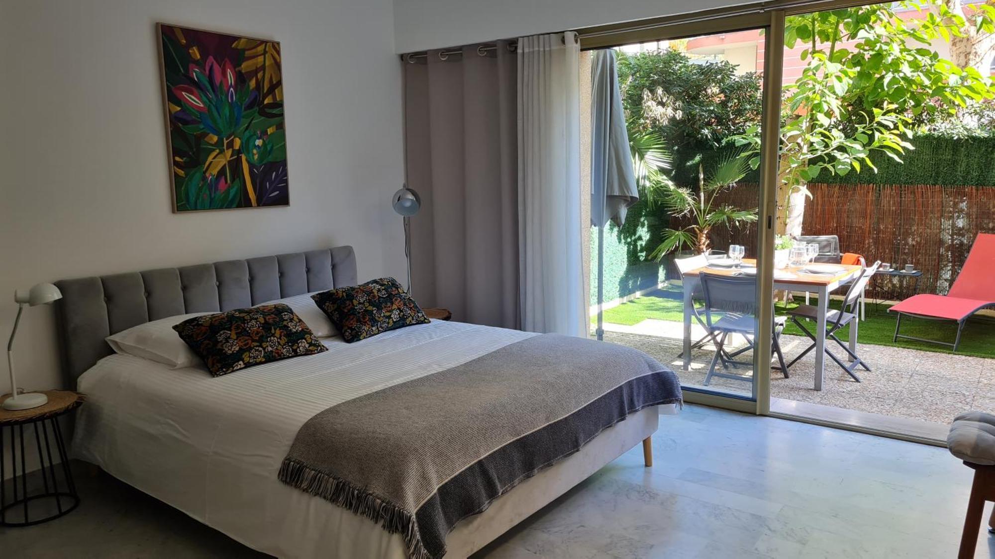 Studio Sun-Beach Avec Parking Et Jardin - 500M Des Plages De Juan Les Pins Antibes Exterior foto
